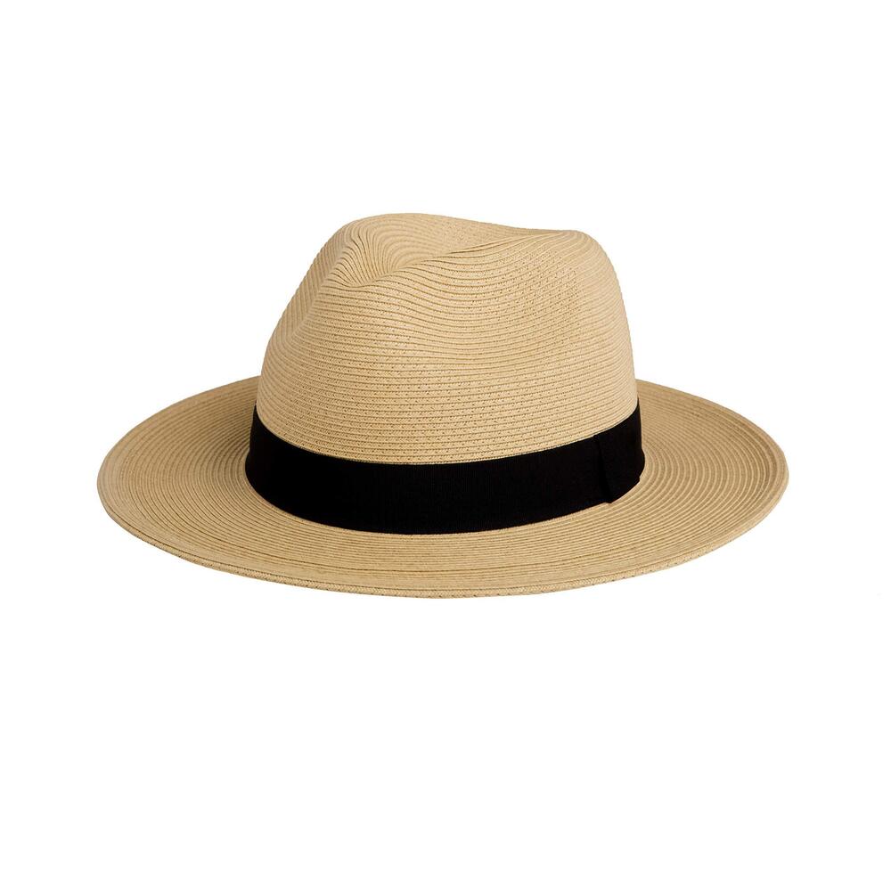 2150 Pineapple&Star Sun Straw Fedora Beach Hat Fine Braid UPF50+ for Unisex
